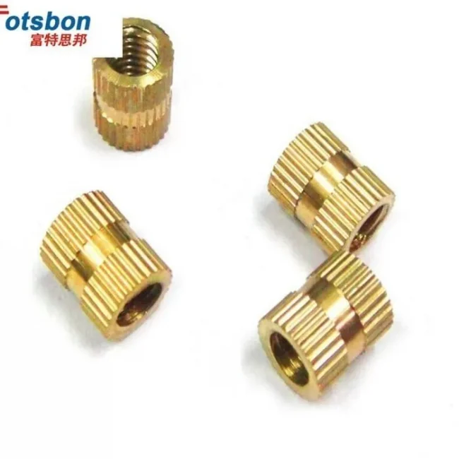 Copper Knurled Nut M8x8x10 Brass Insert Nut for Injection Molding – 3000pcs - Image 2