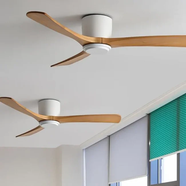 2021 New Nordic Wood Ceiling Fan Living Dining Room - Image 5