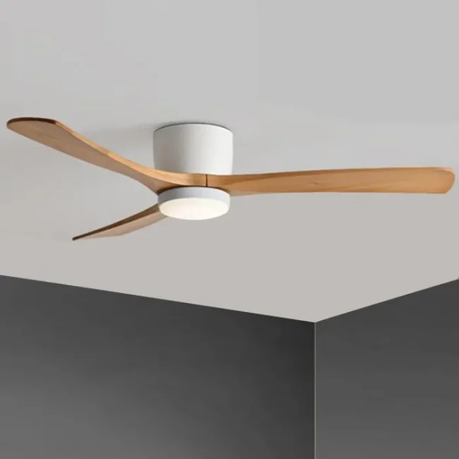2021 New Nordic Wood Ceiling Fan Living Dining Room