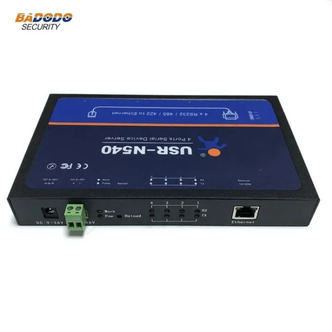 USR-N540 4 Serial ports RS232 RS485 RS422 to Ethernet - Image 2