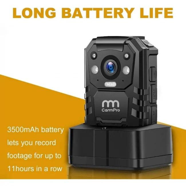 CammPro i826 Police Body Cam 1296P HD 128GB Premium Portable Body Worn - Image 3