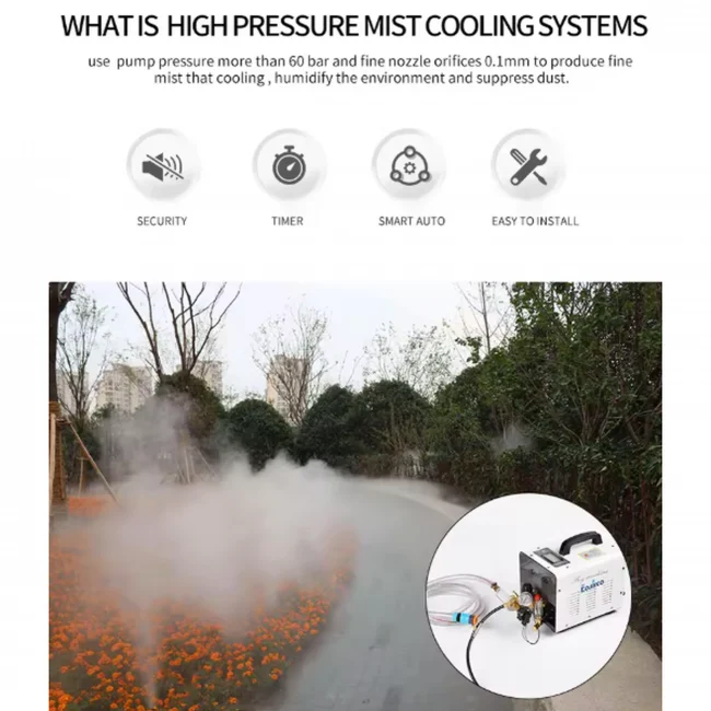 Mist Cooling System High Pressure Mist System 20 Mist Nozzle Fog System - Image 3