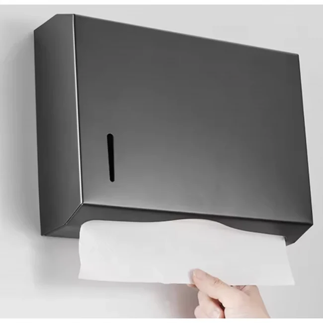 Bathroom Paper Towel Dispenser Wall Mounted Drilling Paper - Image 2
