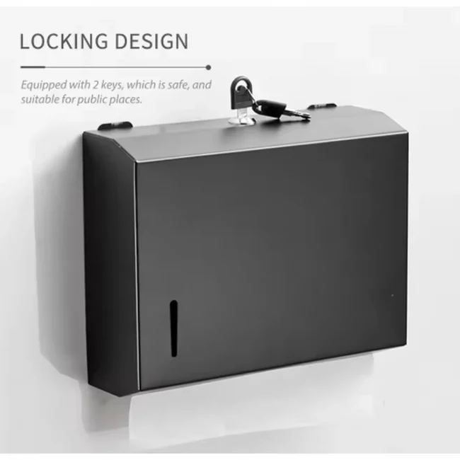 Bathroom Paper Towel Dispenser Wall Mounted Drilling Paper - Image 4