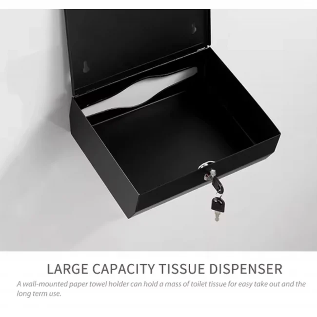 Bathroom Paper Towel Dispenser Wall Mounted Drilling Paper - Image 3