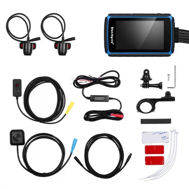 ANG Blueskysea DV988 Motor Dash Cam GPS WiFi Kamera dengan - Image 5