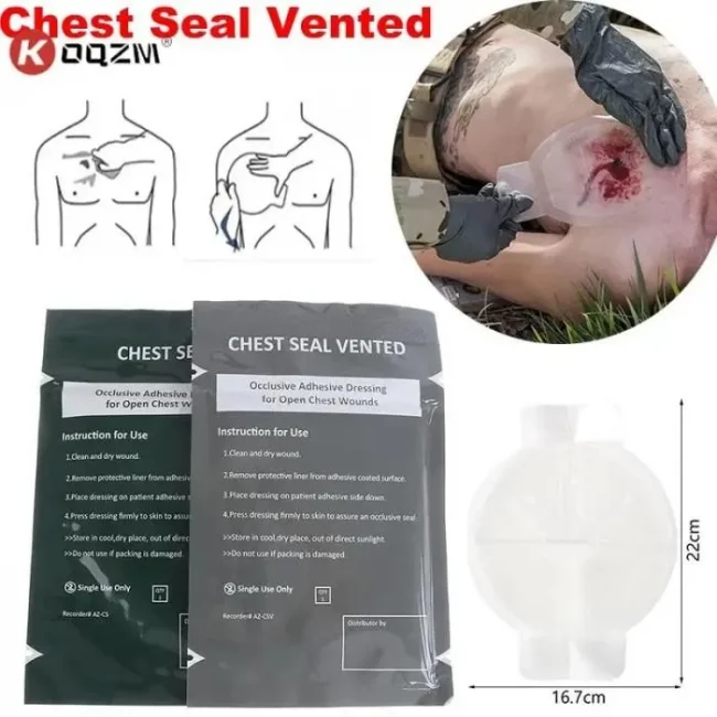 Hydrogel Chest Seal Vented Quick Wound Emergency Dressing
