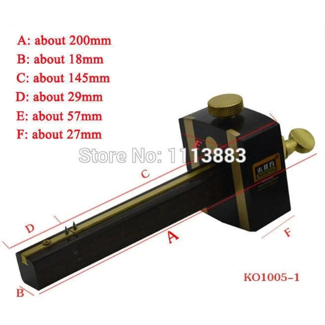 8inch/20cm Ebony Deluxe British Marking Gauge Wood Scribe